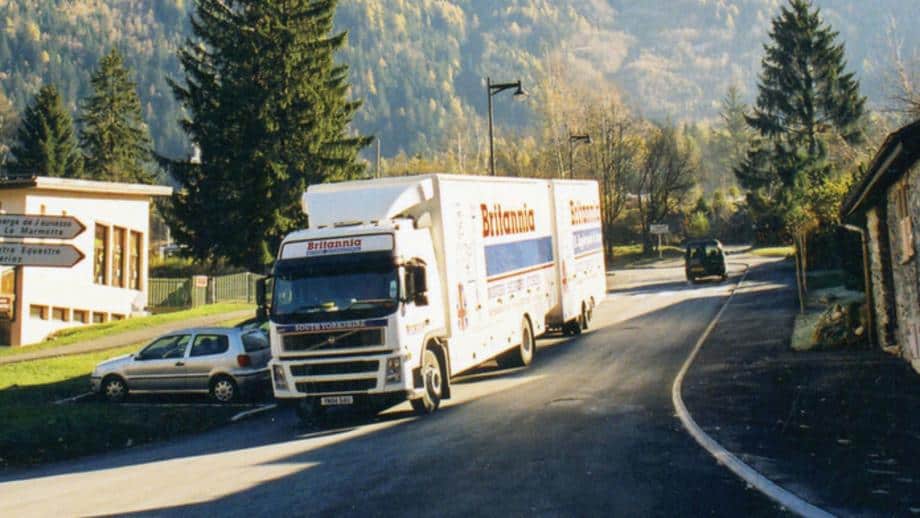 image of Britannia Removals van in France