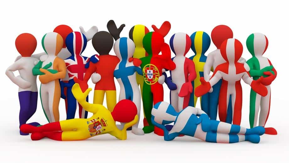 Assorted world flags